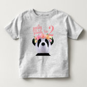 Pour Les Tous Petits Cute Panda Bear Girl 2nd Birthday Age Kids T-Shirt (Devant)