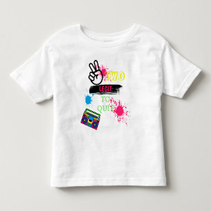 Pour Les Tous Petits DEUX LÉGIT À QUITTER 2e T-shirt coloré annivers