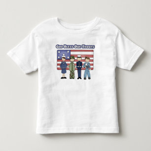 Pour Les Tous Petits Dieu bénisse nos troupes - T-shirt Toddler