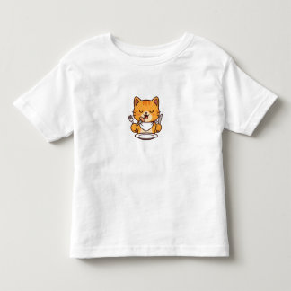 Pour Les Tous Petits Dîner de chat fantaisiste - T-Shirt