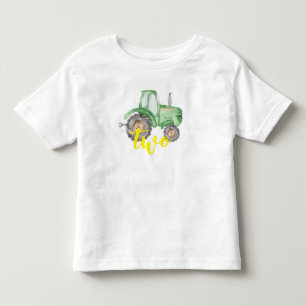 Pour Les Tous Petits Ferme de tracteurs verts Anniversaire T-Shirt
