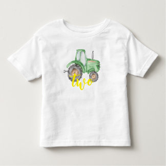Pour Les Tous Petits Ferme de tracteurs verts Anniversaire T-Shirt