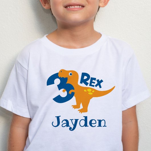 Pour Les Tous Petits Garçon 3e anniversaire 3-Rex Dinosaur T-Shirt