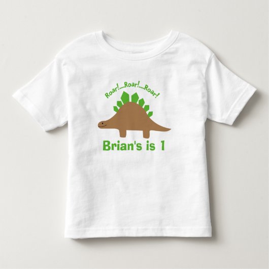 Pour Les Tous Petits Garçons Stegosaurus personnalisé T-shirt Dinosaur (Devant)