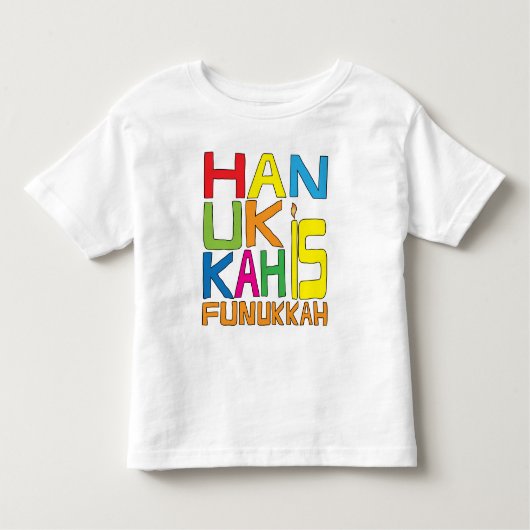 Pour Les Tous Petits Hanoukka est le T-shirt de Funukkah Toddler (Devant)