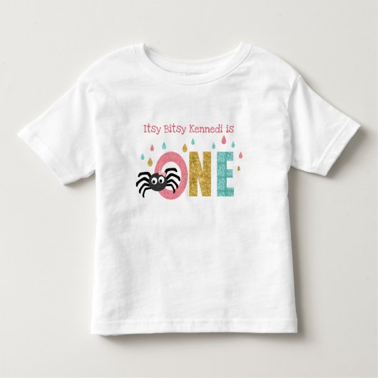 Pour Les Tous Petits Itsy Bitsy Spider First Birthday T-shirt personnal (Devant)