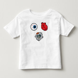 Pour Les Tous Petits J'aime le T-shirt d'enfant en bas âge de zombis