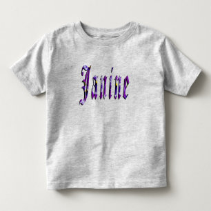 Pour Les Tous Petits Janine, Nom, Logo, Toddlers T-shirt gris
