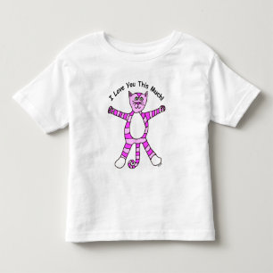 Pour Les Tous Petits "Je t'aime ce T-shirt beaucoup" rosâtre de chat