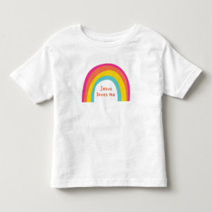 Pour Les Tous Petits Jésus m'aime enfant arc-en-ciel T-shirt