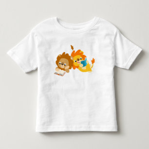 Pour Les Tous Petits Joli Cartoon Lion Lecteurs enfants T-shirt