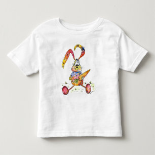 Pour Les Tous Petits Joli lapin blanc coloré avec T-shirt carotte