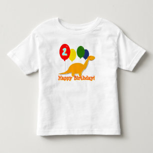 Pour Les Tous Petits Joyeux Dinosaure d'anniversaire 2 ans T-shirt ball