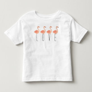 Pour Les Tous Petits L-O-V-E ces Flamants roses - T-shirt de nouveauté 