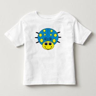 Pour Les Tous Petits La coccinelle bleue et jaune badine le T-shirt