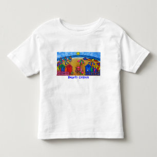 Pour Les Tous Petits La plage colore le T-shirt d'enfants