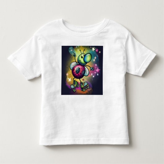 Pour Les Tous Petits Ladybug Roller Disco T-Shirt (Devant)