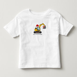 Pour Les Tous Petits Le T-Shirt de Noël de l'excavatrice du Père Noël p