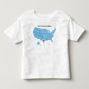 Pour Les Tous Petits Letterpress USA Carte T-Shirt