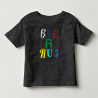 Lettres funky Biélorussie Б е л р а с у T-Shirt co