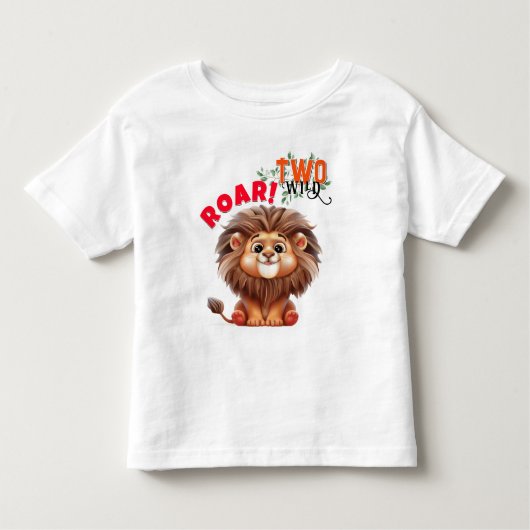 Pour Les Tous Petits Lion Safari Deux T-Shirt Sauvage (Devant)