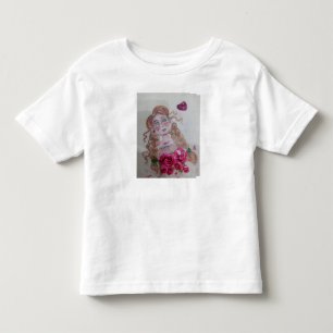 Pour Les Tous Petits maillot blanc t-shirt demi manches avec fille beau