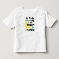 NaNa m'aime à la lune et au dos T-shirt bébé