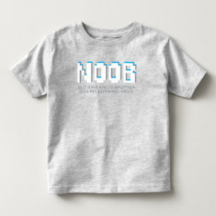 Pour Les Tous Petits Noob pixelated le jeune T-shirt de frère de gamer