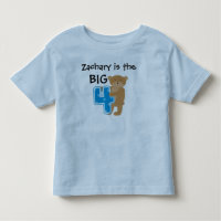Ours Big Four T-shirt de naissance personnalisable