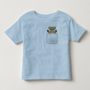 Pour Les Tous Petits Ours de nounours mignon de poche - T-shirt léger