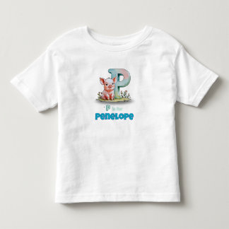 Pour Les Tous Petits P is for Penelope - Personalized Toddler T-Shirt