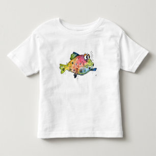 Pour Les Tous Petits Petit T-shirt de poisson coloré blanc