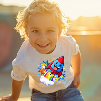 Pour Les Tous Petits Power Pals™ Rocket Fun Toddler T-Shirt – Cute Spac