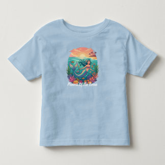 Pour Les Tous Petits Princess of the Ocean Mermaid Watercolor T-Shirt