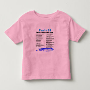 Pour Les Tous Petits Psalm 91 Toddlers T-shirt chrétien