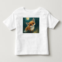 Renard au Clair de Lune, T-Shirt Forêt de Nuit