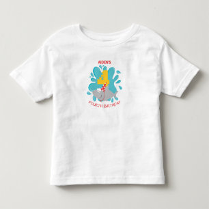 Pour Les Tous Petits Shark Bite Quatrième anniversaire T-shirt