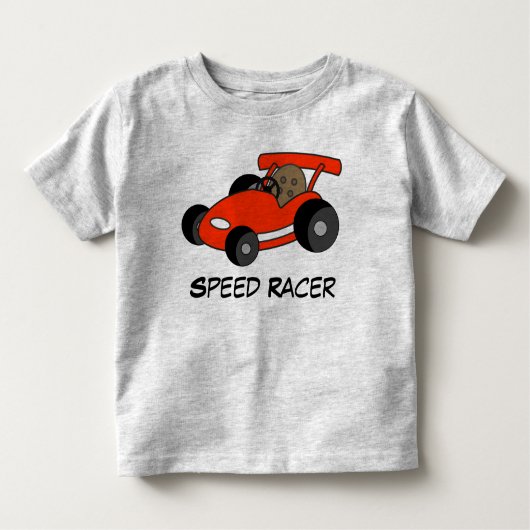Pour Les Tous Petits Speed Racer Course Voiture T-Shirt (Devant)
