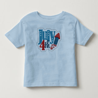Pour Les Tous Petits T-shirt 4 juillet Toddler Light Blue