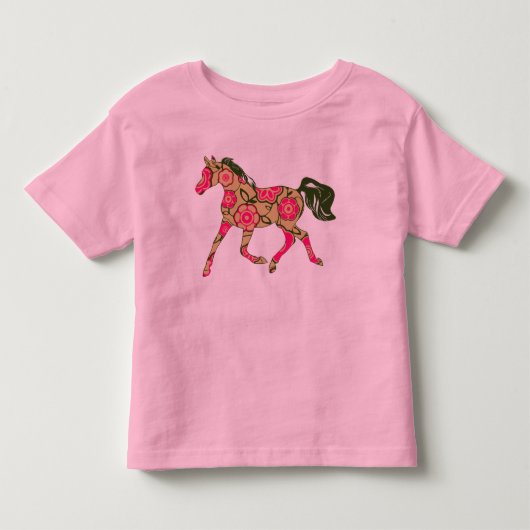 Pour Les Tous Petits T-Shirt À Drapeau Floral Horse (Devant)