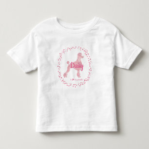 Pour Les Tous Petits T-shirt à silhouette de caniche rose pastel person