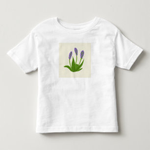 Pour Les Tous Petits T-Shirt blanc avec fleurs violettes