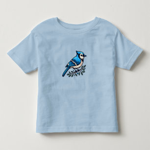 Pour Les Tous Petits T-shirt Bleu Jay oiseau Toddler Fine Jersey
