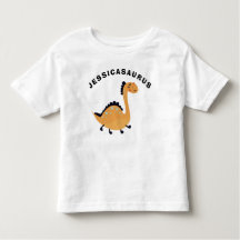 T-shirt Cadeau Enfant Dinosaure Mignon avec Nom