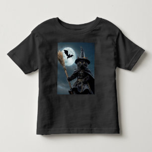 Pour Les Tous Petits T-shirt Chat sorcier Halloween Toddler