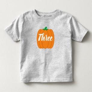 Pour Les Tous Petits T-shirt citrouille 3e anniversaire Toddler