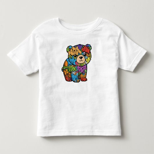 Pour Les Tous Petits T-shirt cool Graffiti Bear Kids' (Devant)