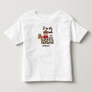 Pour Les Tous Petits T-shirt Cowboy 2nd Birthday Toddler