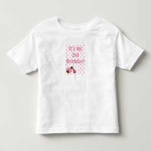 Pour Les Tous Petits T-shirt d'anniversaire de la fille de la fille ros