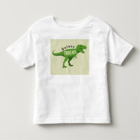 T-shirt d'anniversaire de trois-rex avec un nom qu
